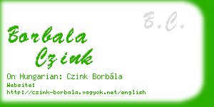 borbala czink business card